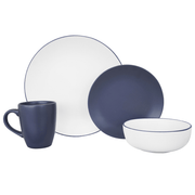 Vajilla de Cerámica Atenas Chefmaker Para 4 personas 16 piezas Color azul - Chefmaker.com.mx